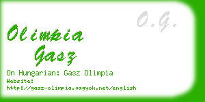olimpia gasz business card